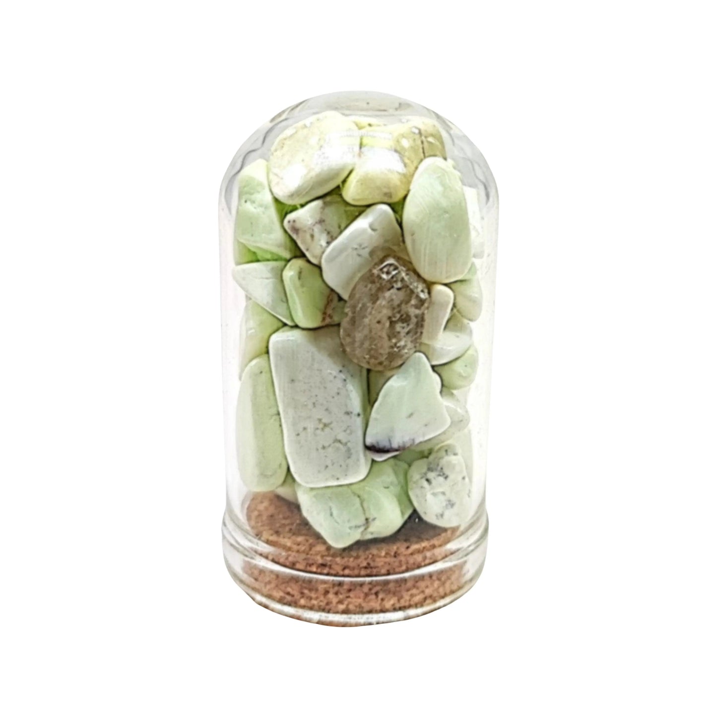 Home Decor -Small Decorative Bell -Lemon Chrysoprase -15ml -Gemstone Bell -Aromes Evasions 