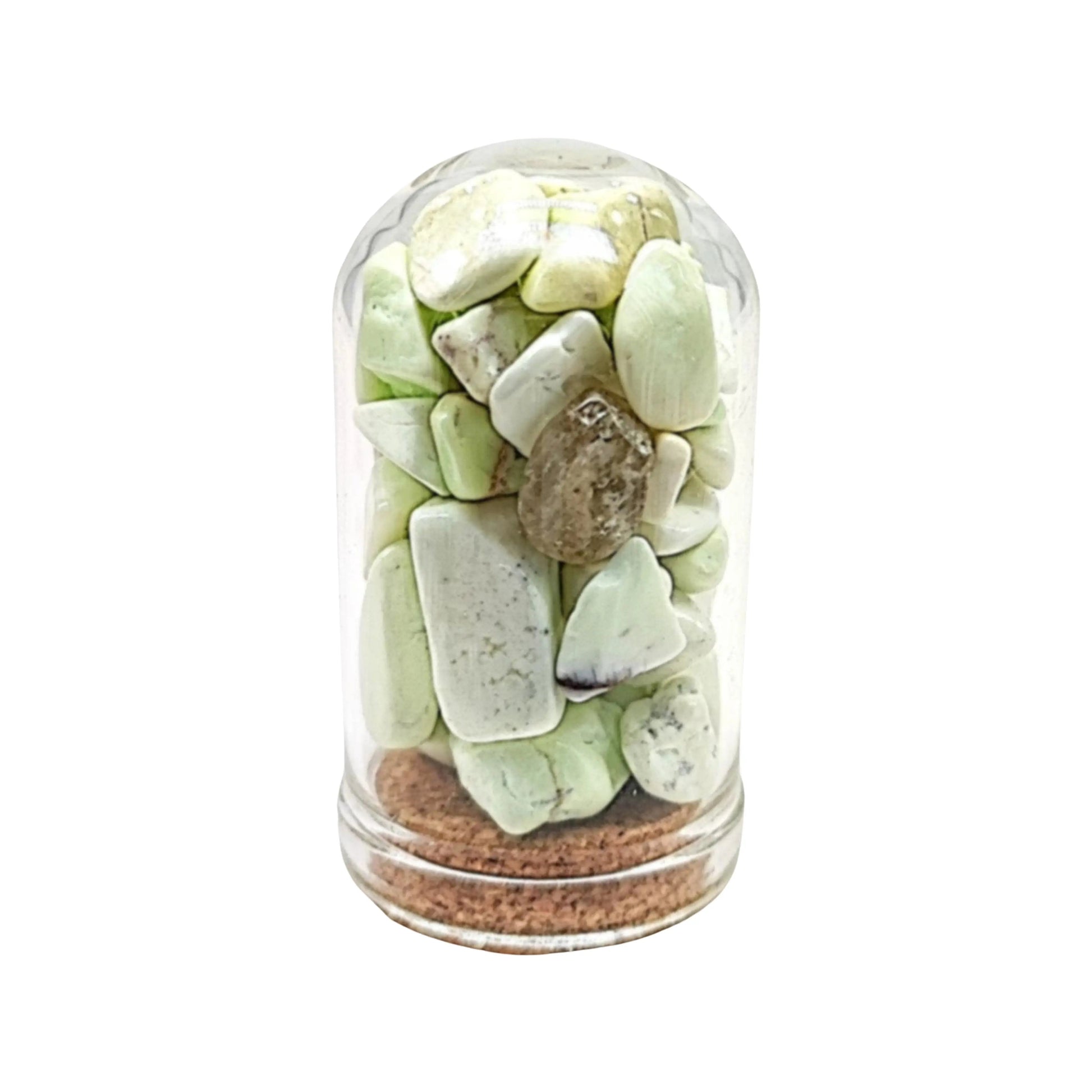 Home Decor -Small Decorative Bell -Lemon Chrysoprase -15ml -Gemstone Bell -Aromes Evasions 