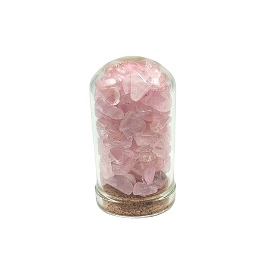 Home Decor -Small Decorative Bell -Rose Quartz -15ml -Gemstone Bell -Aromes Evasions 