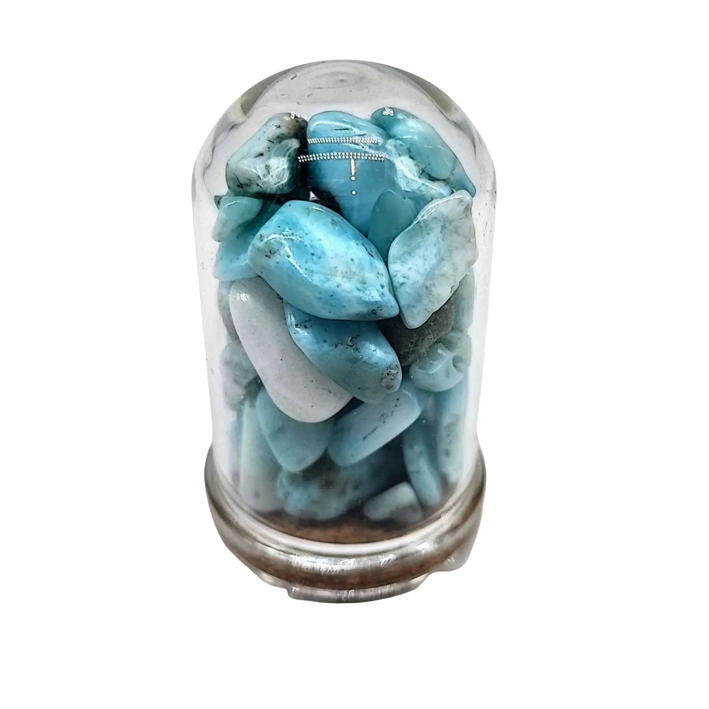Home Decor -Small Decorative Bell -Turquoise -15ml -Crystal Specimen -Aromes Evasions 