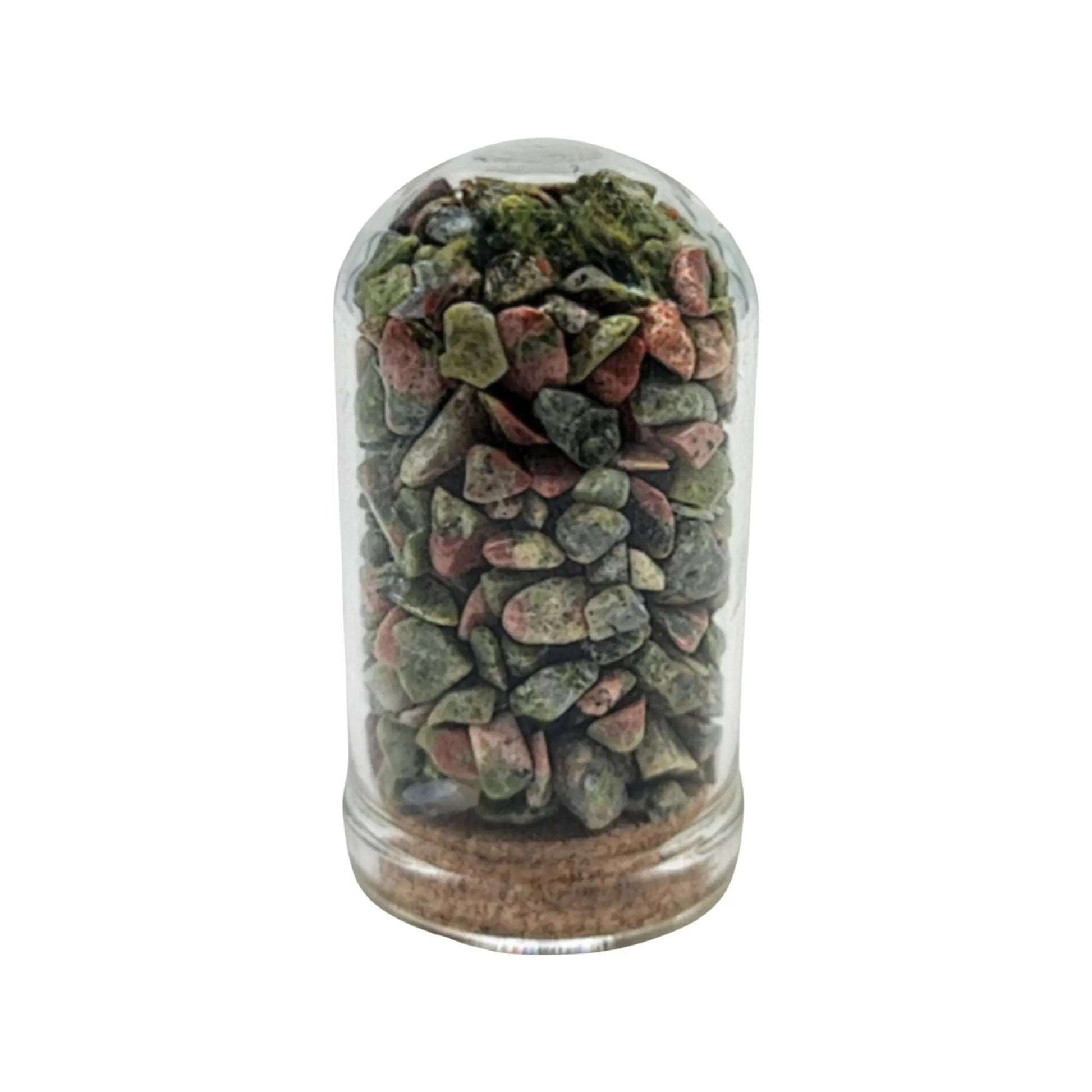 Home Decor -Small Decorative Bell -Unakite -15ml -Gemstone Bell -Aromes Evasions 