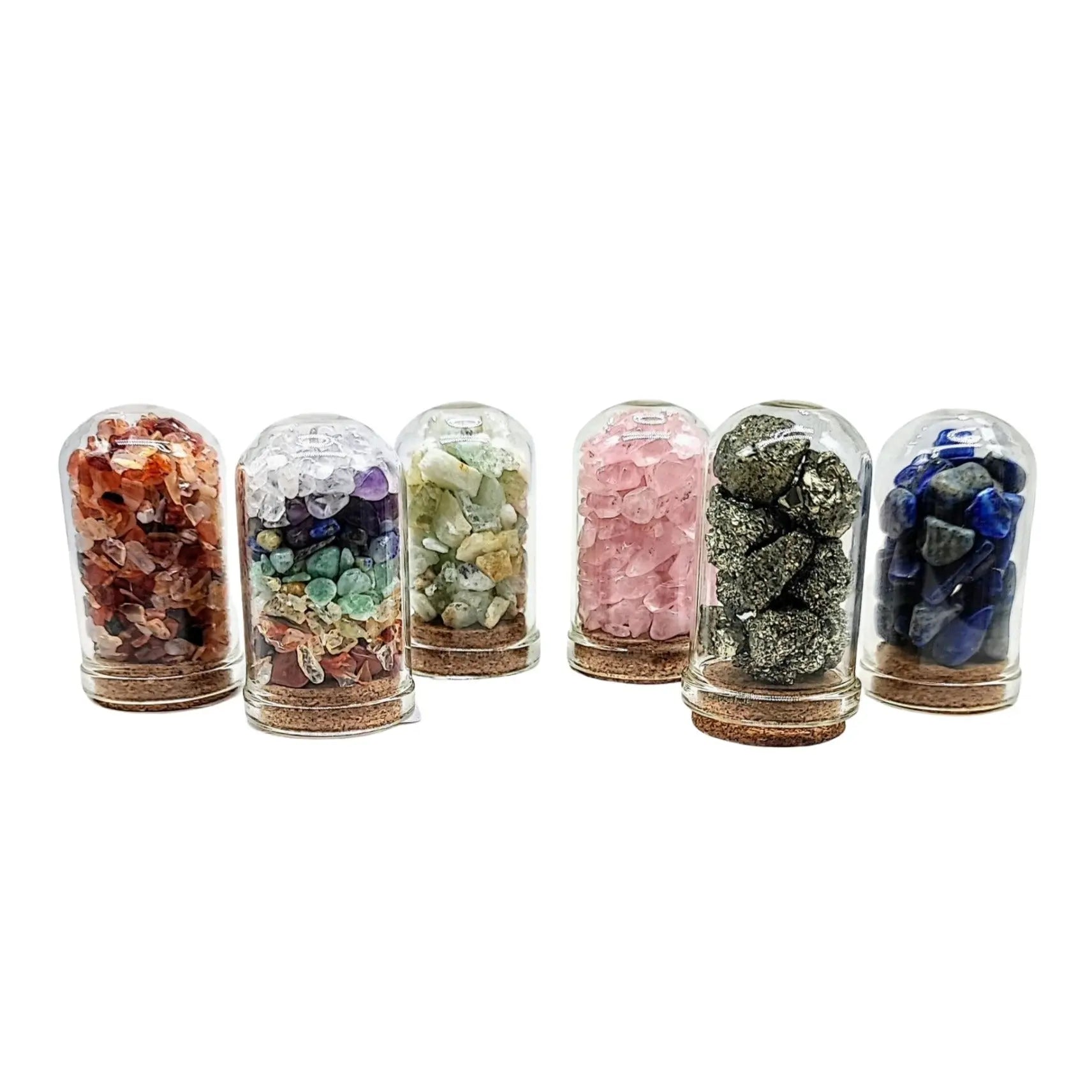 Home Decor -The Collection -Small Decorative Gemstone Chips Glass Bell -Gemstone Bell -Aromes Evasions 