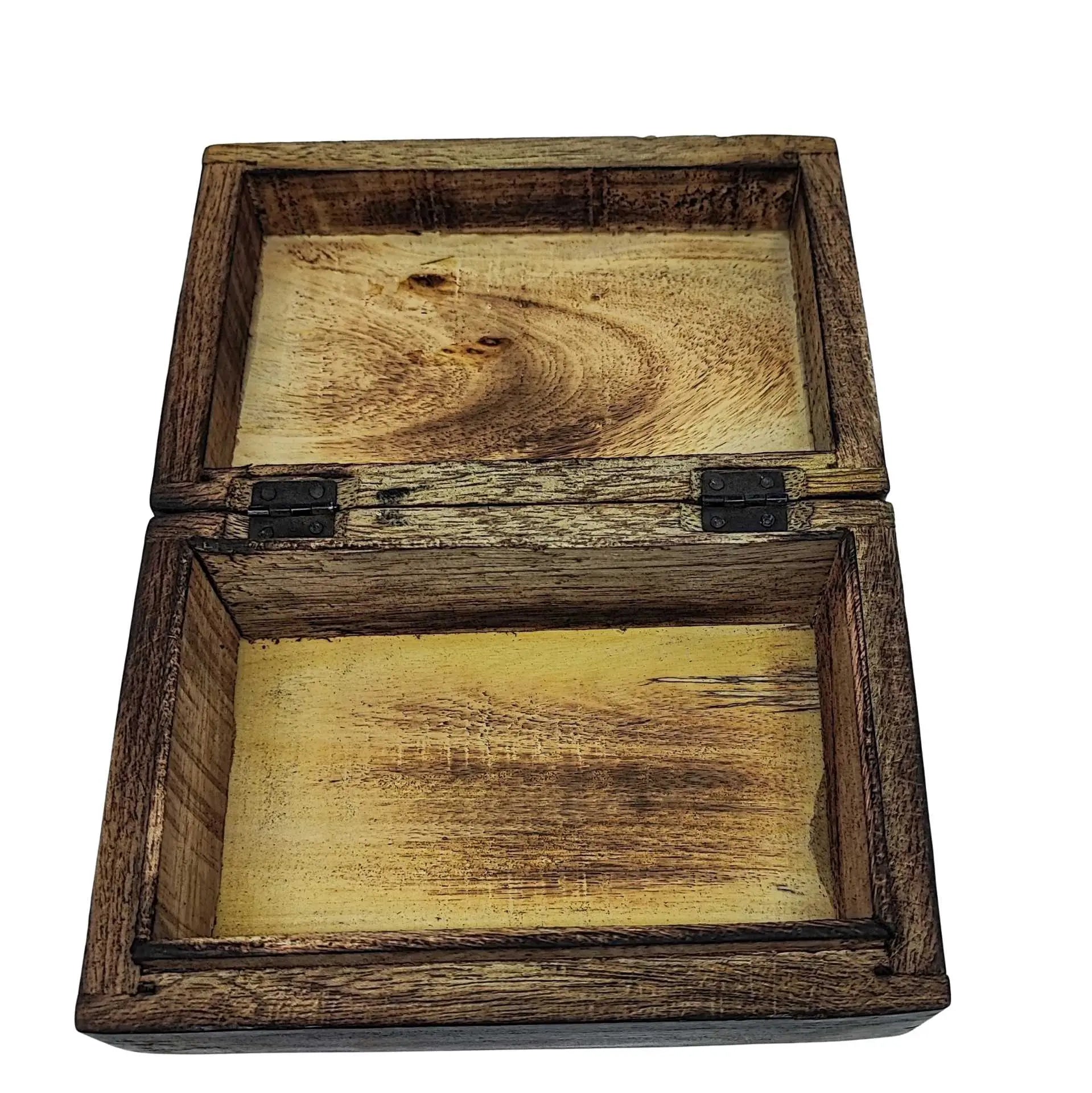 Home Decor -Wood Box -3 D Carved -Dream Catcher -Storage Box -Aromes Evasions 
