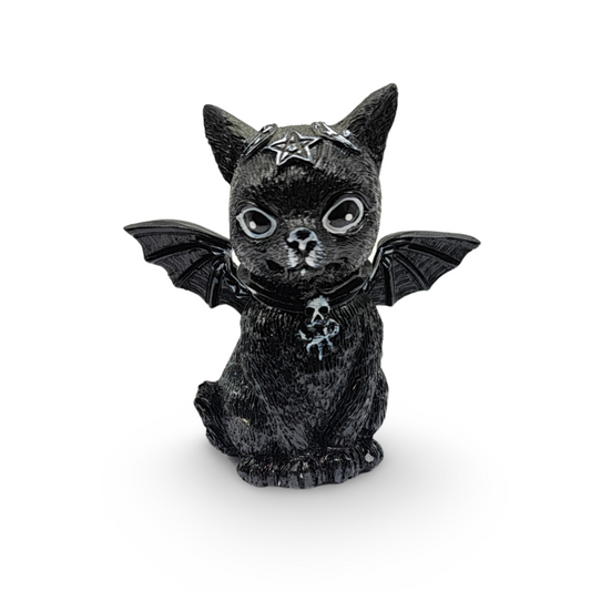 Home Decor -Black Cat with Wings - Arômes et Évasions