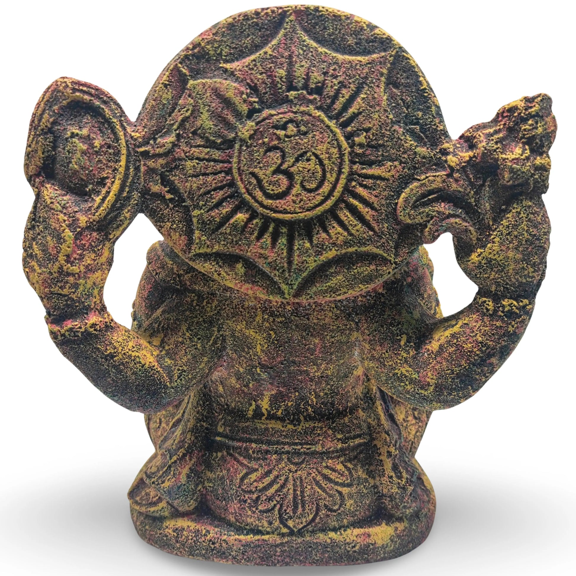 Home Decor -Volcanic Stone -Ganesha Chakra -10.5" -Ganesha -Aromes Evasions