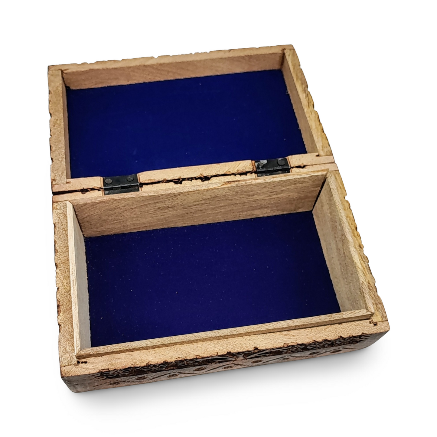 Home Decor -Wood Box -Triple Moon -Pentacle - Arômes et Évasions