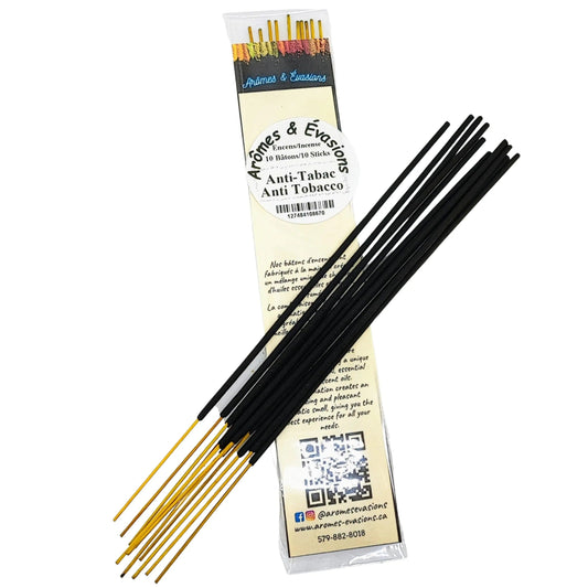 Incense Box -Anti Tobacco -10 Sticks -Herbal Scent -Aromes Evasions 