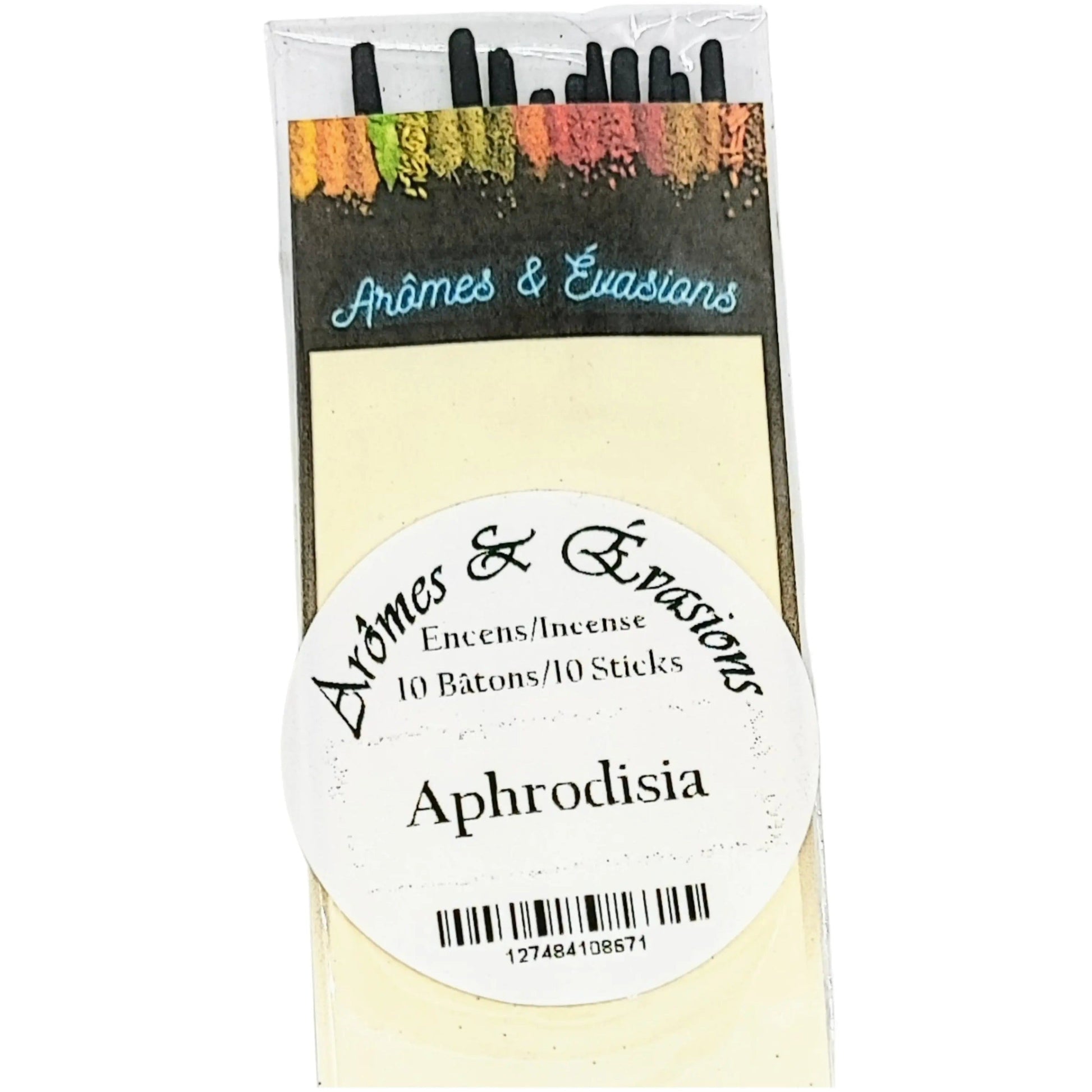 Incense Box -Aphrodisia -10 Sticks -Woody Scent -Aromes Evasions 