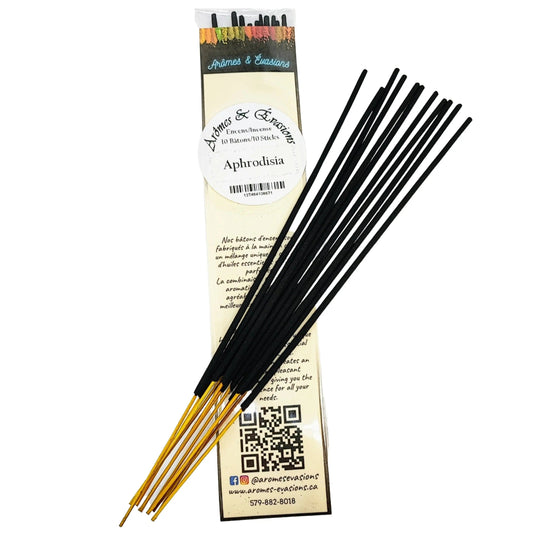 Incense Box -Aphrodisia -10 Sticks -Woody Scent -Aromes Evasions 