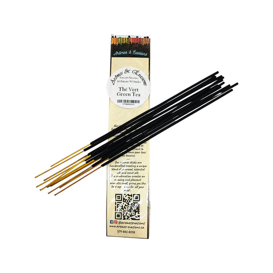 Incense Box -Green Tea -10 Sticks -Herbal Scent -Aromes Evasions 