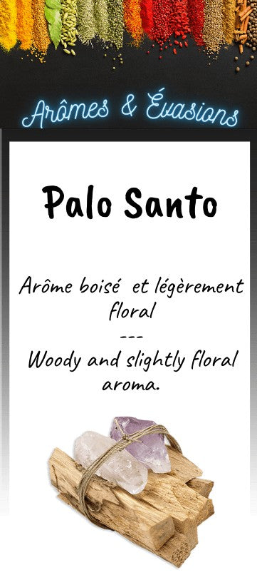 Incense Box -Palo Santo -10 Sticks Incense Aromes Evasions