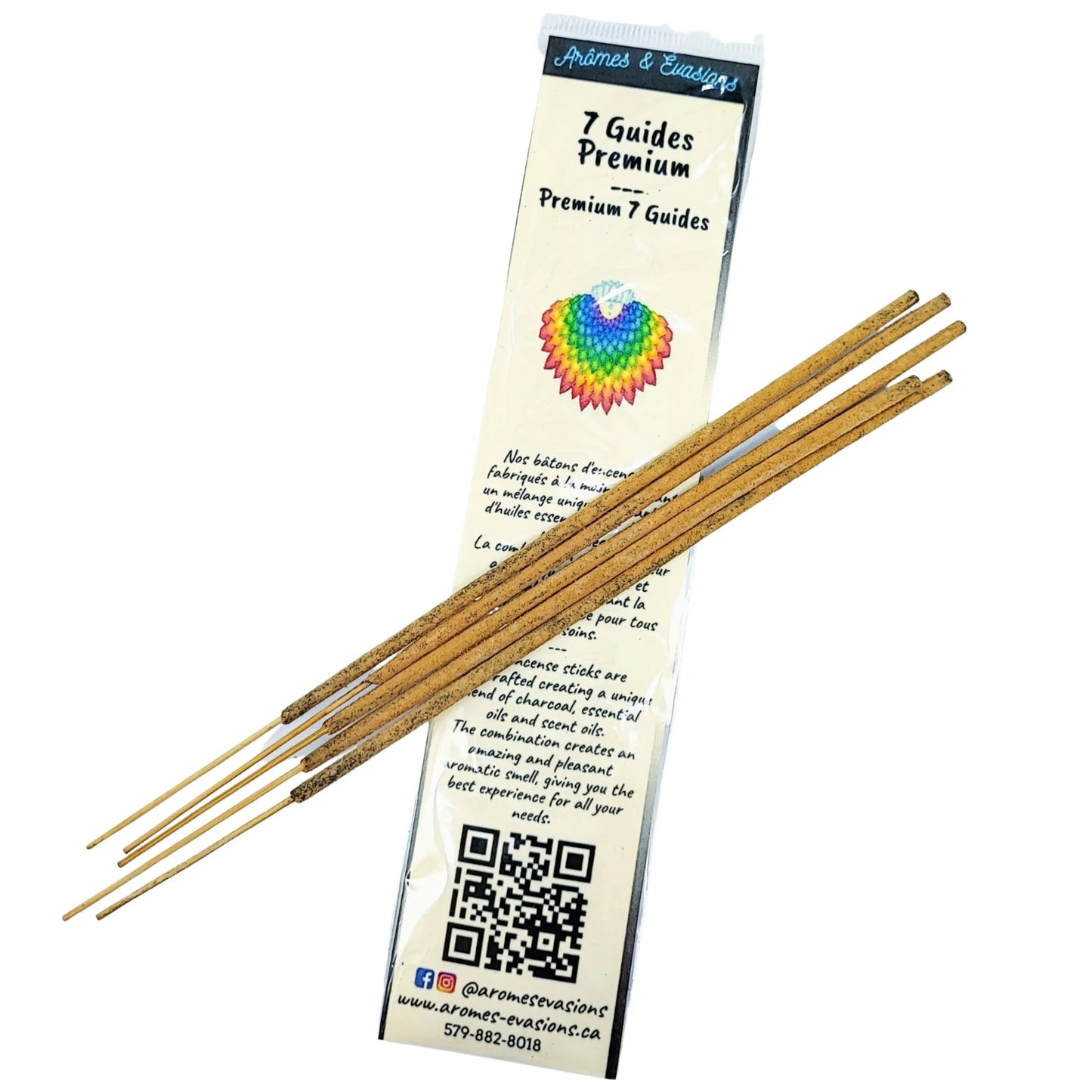 Incense Box -Premium Collection -7 Guides -5 Masala Sticks -Premium Collection -Aromes Evasions 