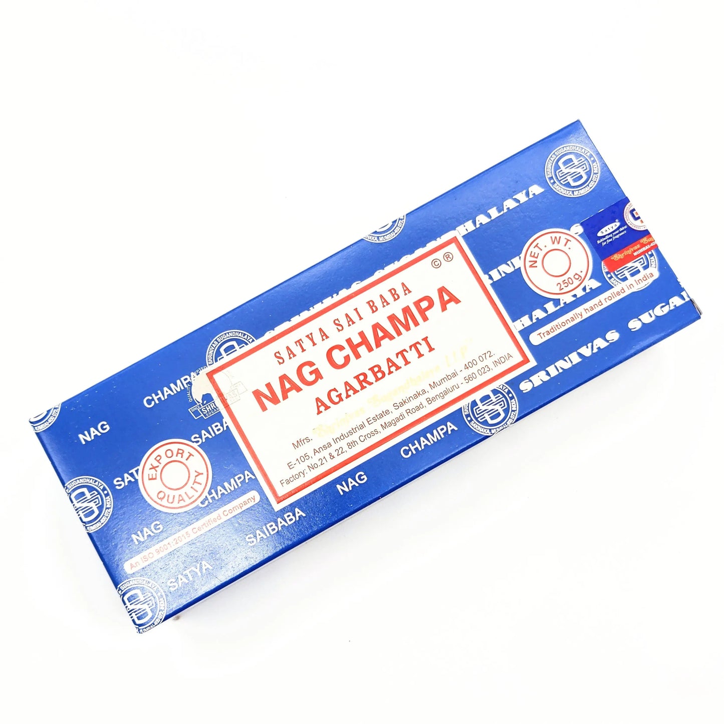 Incense Box -Satya -Nag Champa -Sai Baba -250g Incense Sticks Aromes Evasions 