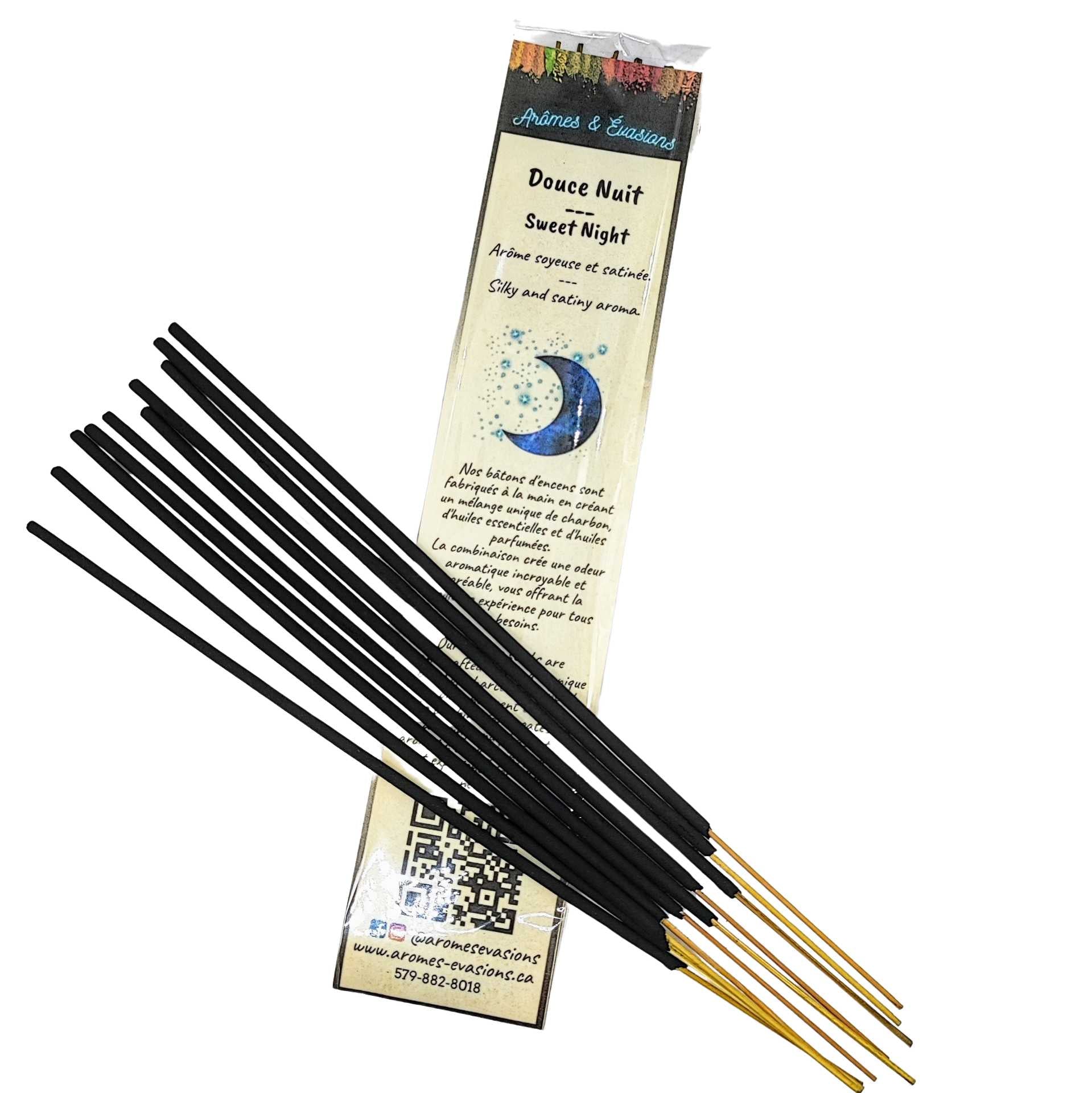 Incense Box -Sweet Night -10 Sticks -Woody Scent -Aromes Evasions 
