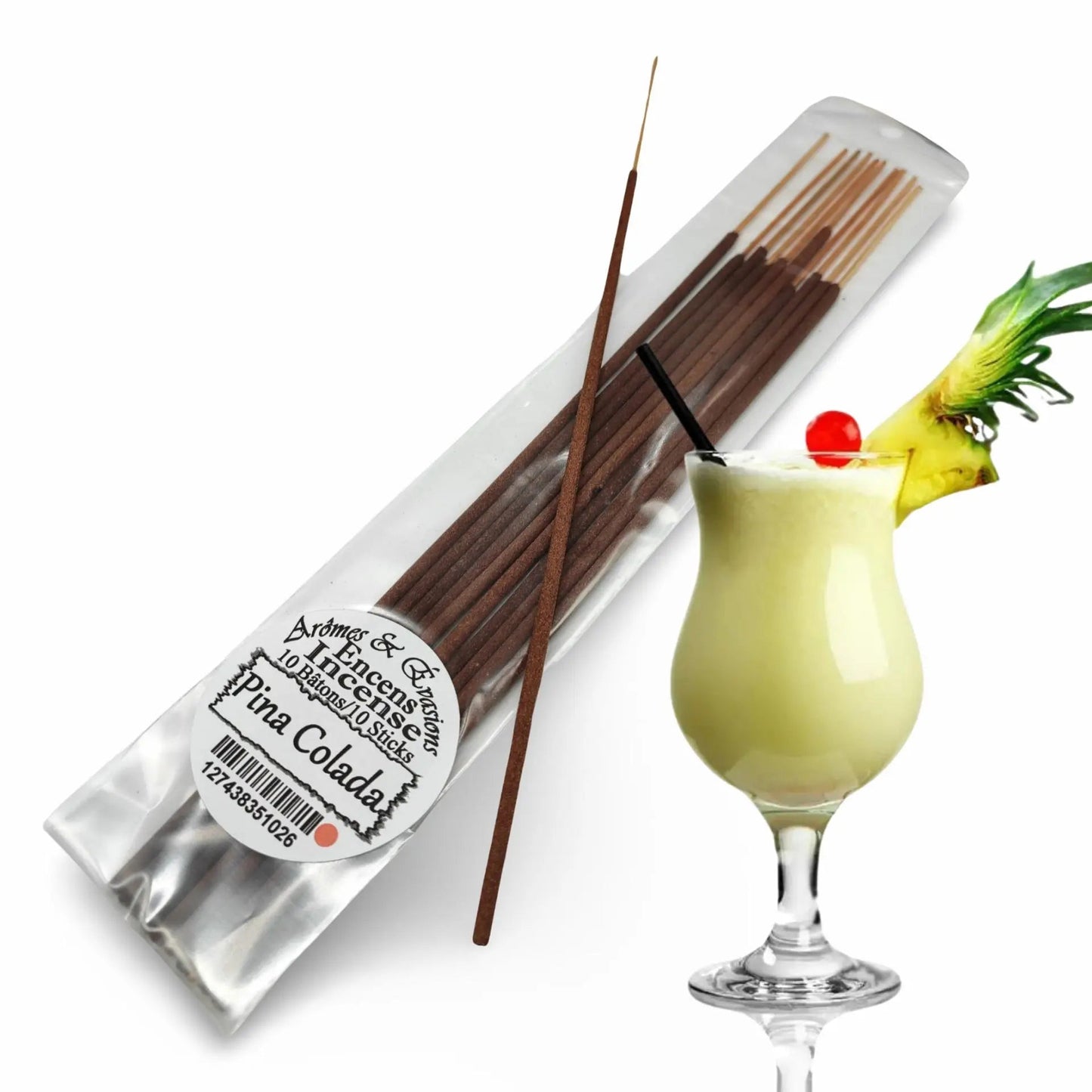 Incense Box -Pina Colada -10 Sticks -Fruity Scent -Aromes Evasions