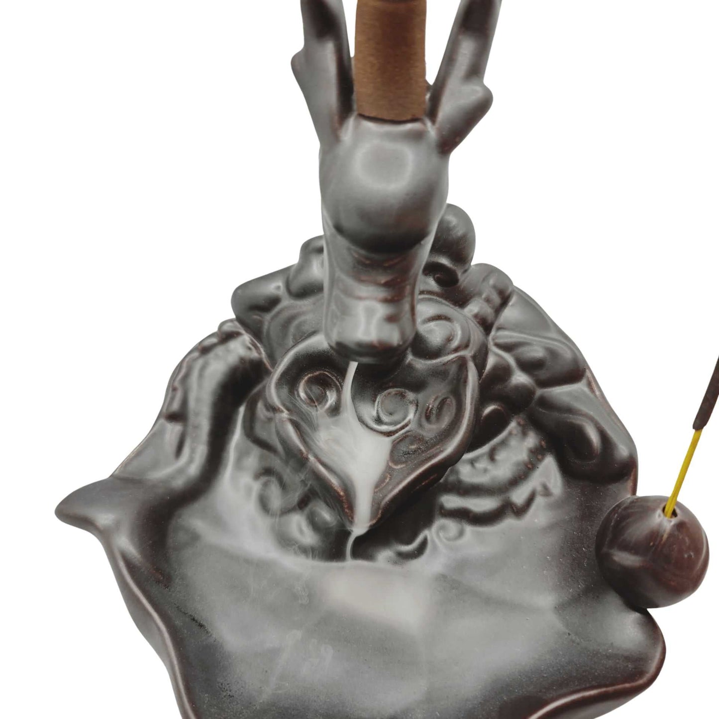 Incense Burner -Ceramic Backflow -Holder Sticks -Dragon -Incense Holders -Aromes Evasions 