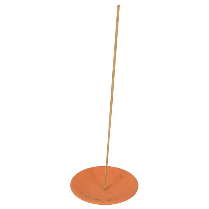 Incense Burner -Stick Holder -Terracotta -Sun -Sticks -Arômes & Évasions