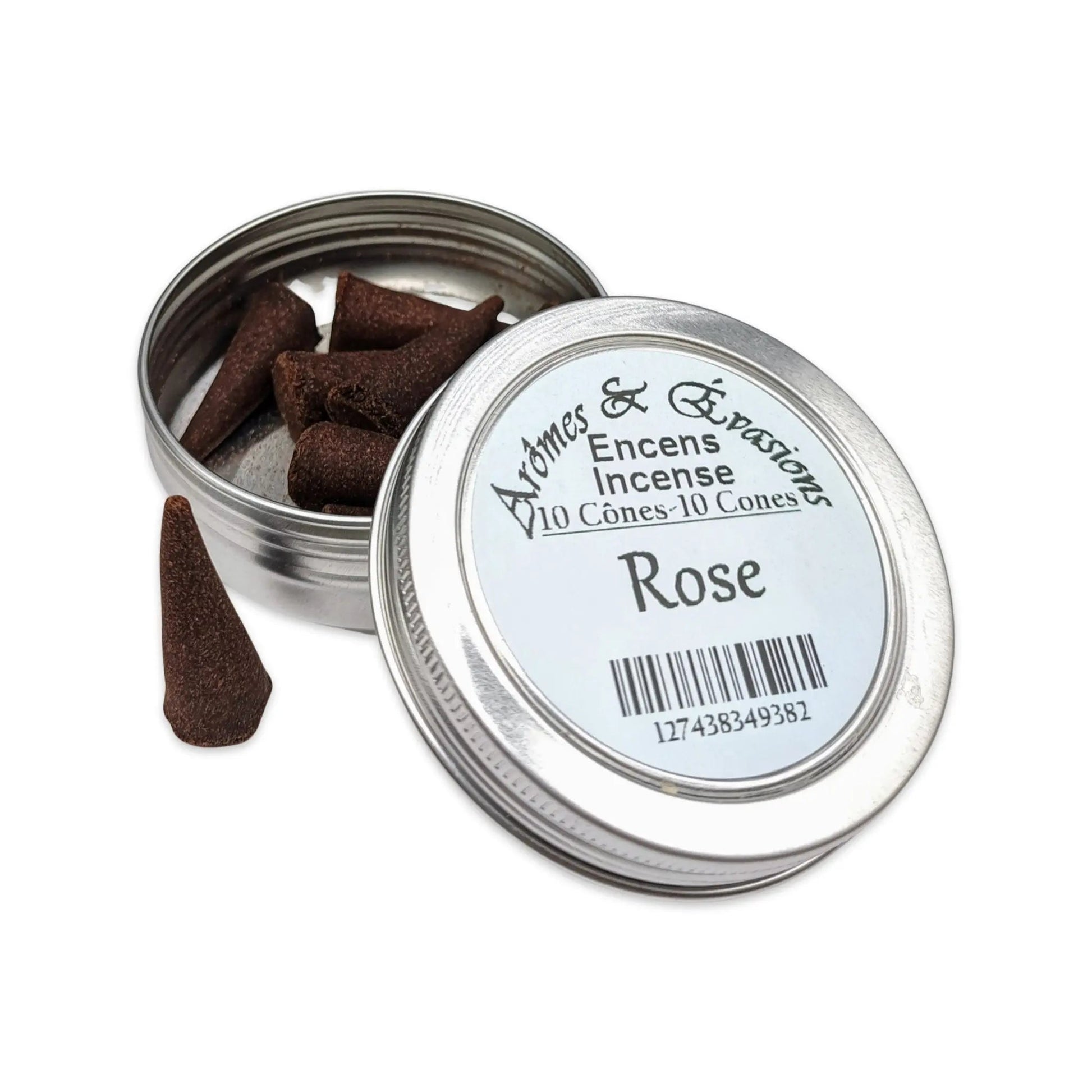 Incense Cones -Rose -10 Cones -Cone -Aromes Evasions 