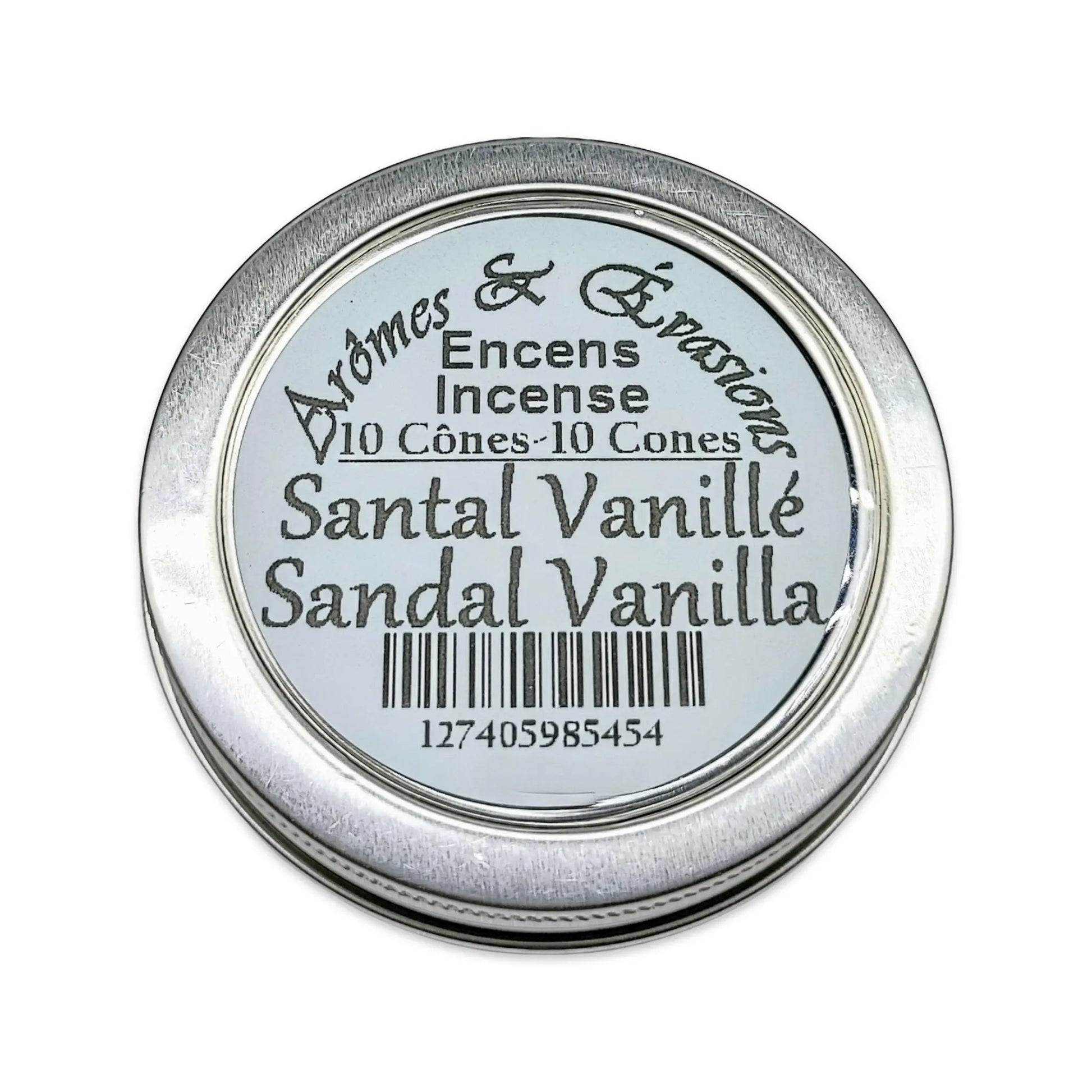Incense Cones -Sandal & Vanilla -10 Cones -Cônes encens -Aromes Evasions 