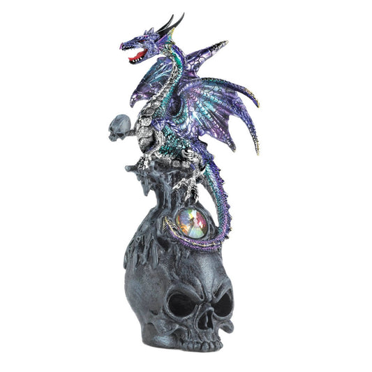 Mystical Dragon and Skull Figurine - -Aromes Evasions 
