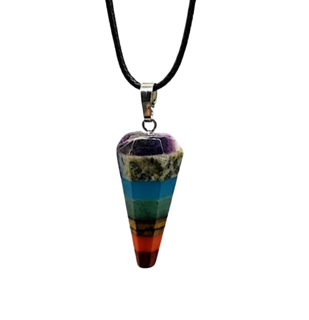 Necklace -7 Chakras -Cone Shape -Cone Shape -Aromes Evasions 