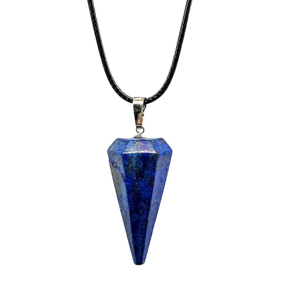 Necklace -Cone -Lapis Lazuli -Cone Shape -Aromes Evasions 