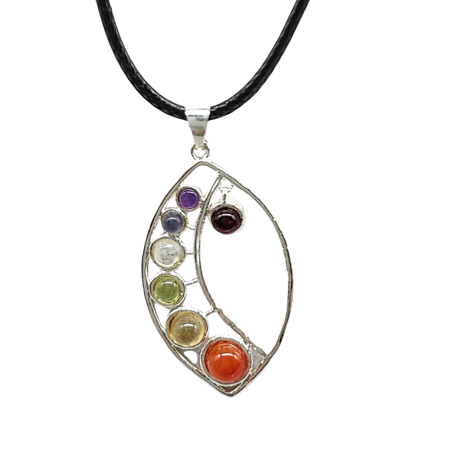 Necklace -Eye -7 Chakras - -Aromes Evasions 