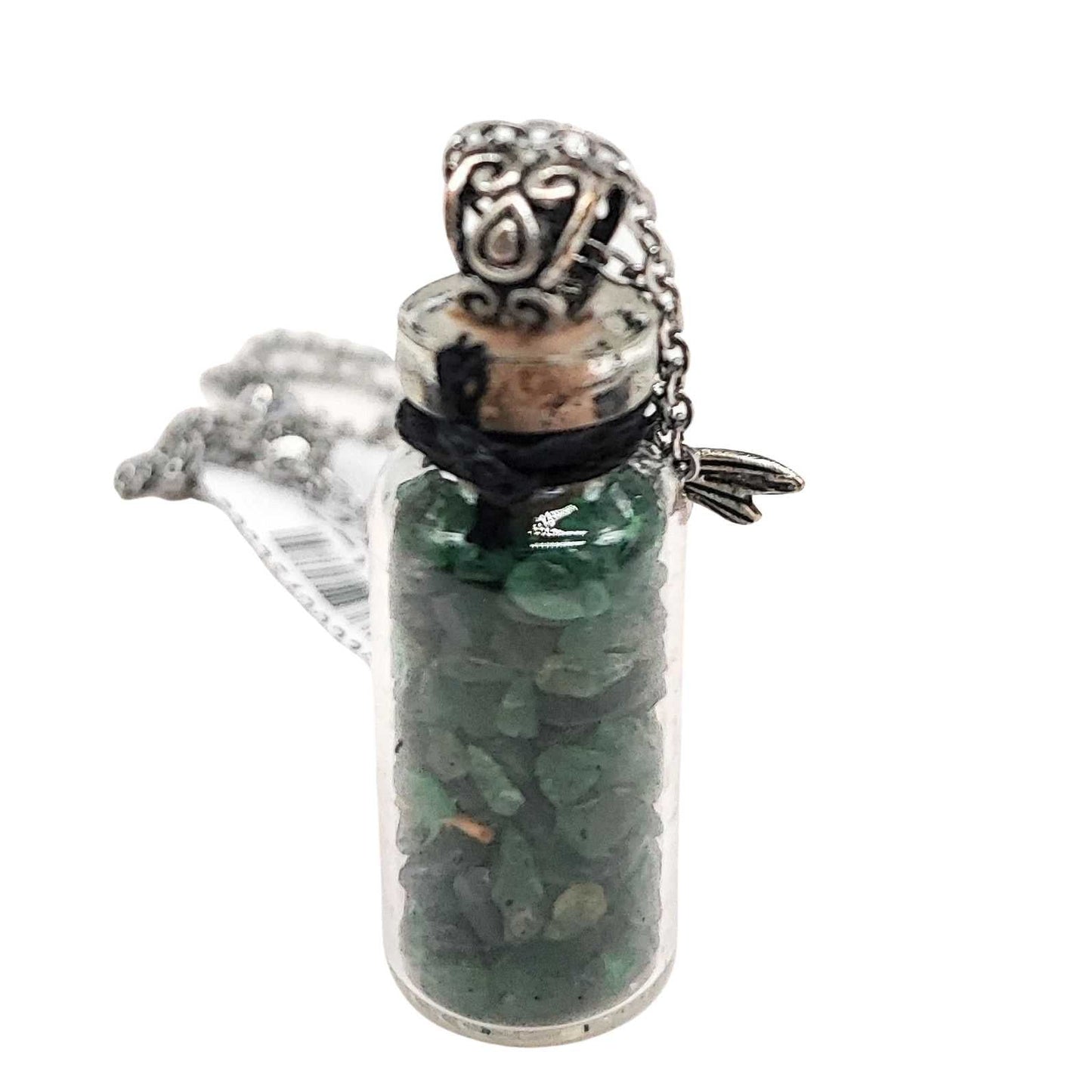 Necklace -Green Aventurine with Dragonfly -Bottle -Bottle -Aromes Evasions 