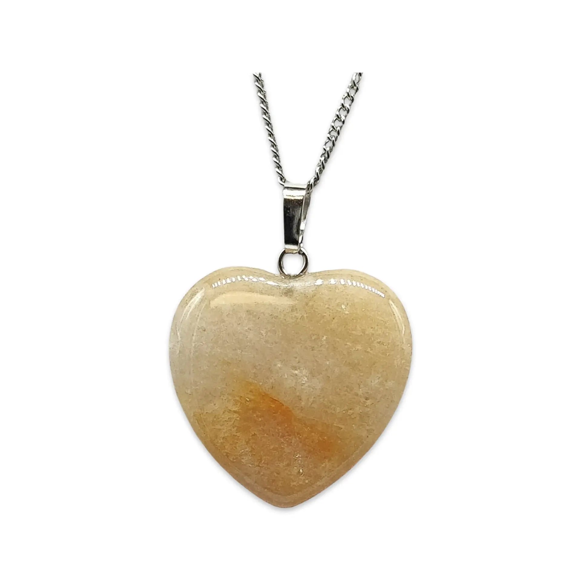 Necklace -Heart Shaped -Topaze Jade -Topaze Jade -Aromes Evasions 