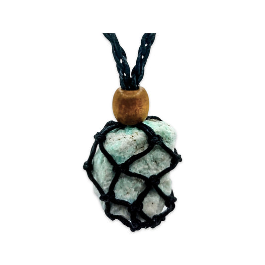 Necklace -Mesh Gemstone -Amazonite -Mesh -Aromes Evasions 