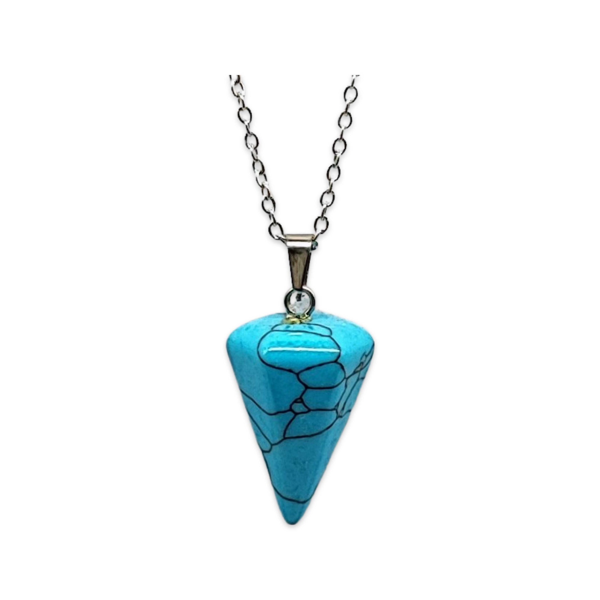 Necklace -Mini Cone -Turquoise -Turquoise -Aromes Evasions 