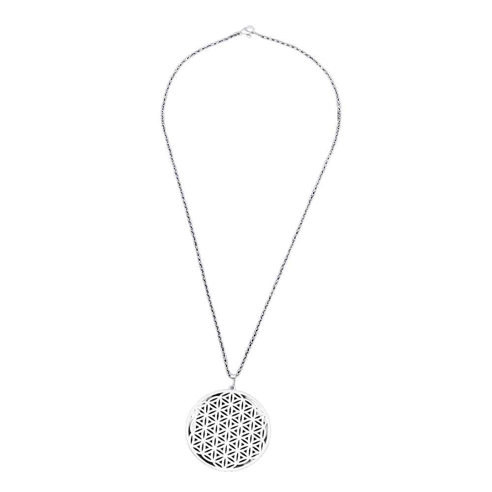 Necklace -Stainless Steel Pendant -Flower of Life -Necklaces -Aromes Evasions 