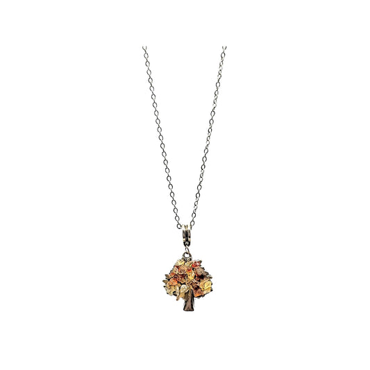 Necklace -Tree of Life Gemstone Pendants -Citrine -Tree of Life -Aromes Evasions 