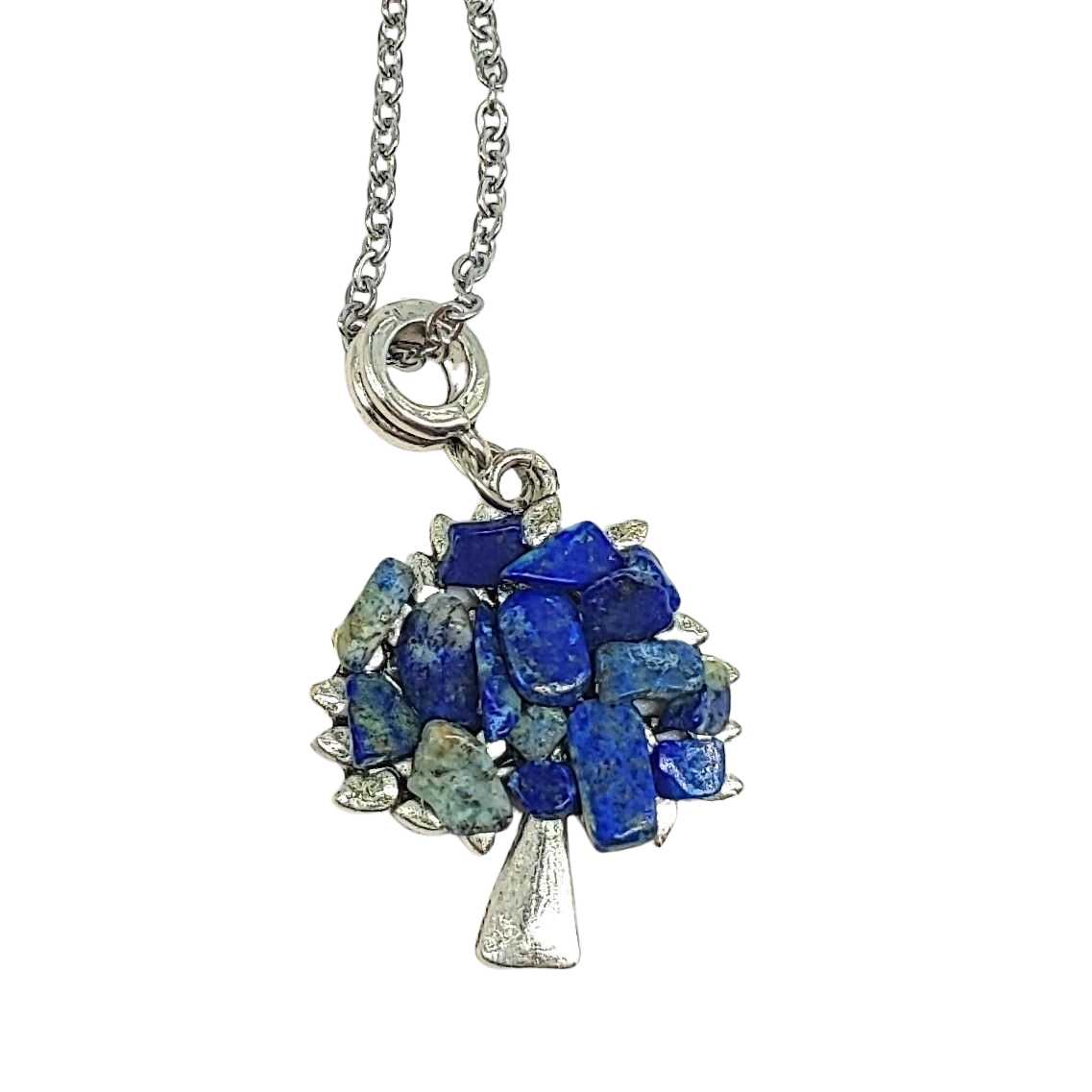 Necklace -Tree of Life Gemstone Pendants -Sodalite -Tree of Life -Aromes Evasions 