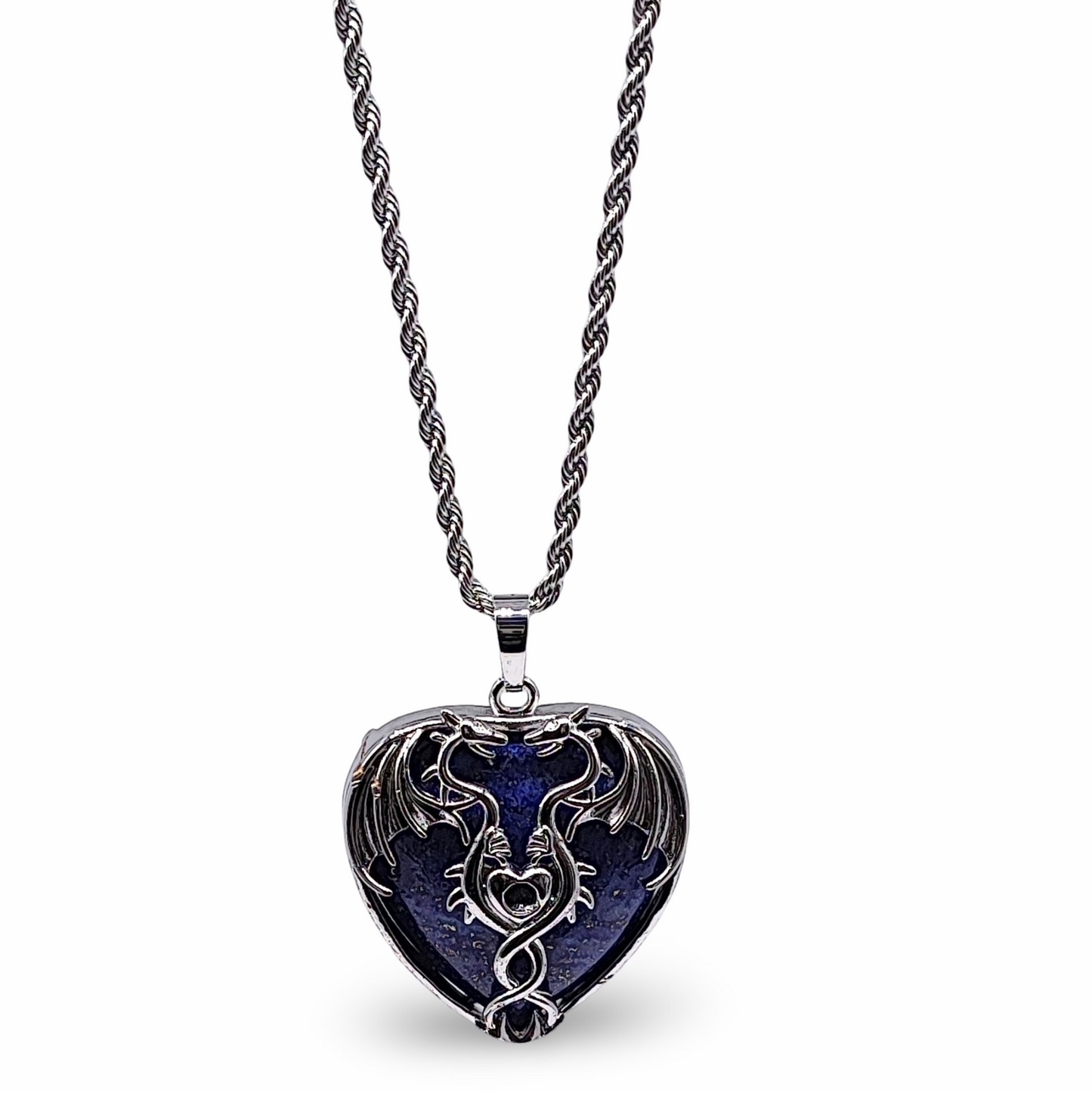 Necklace - Mystic Dragon Heart - Lapis Lazuli