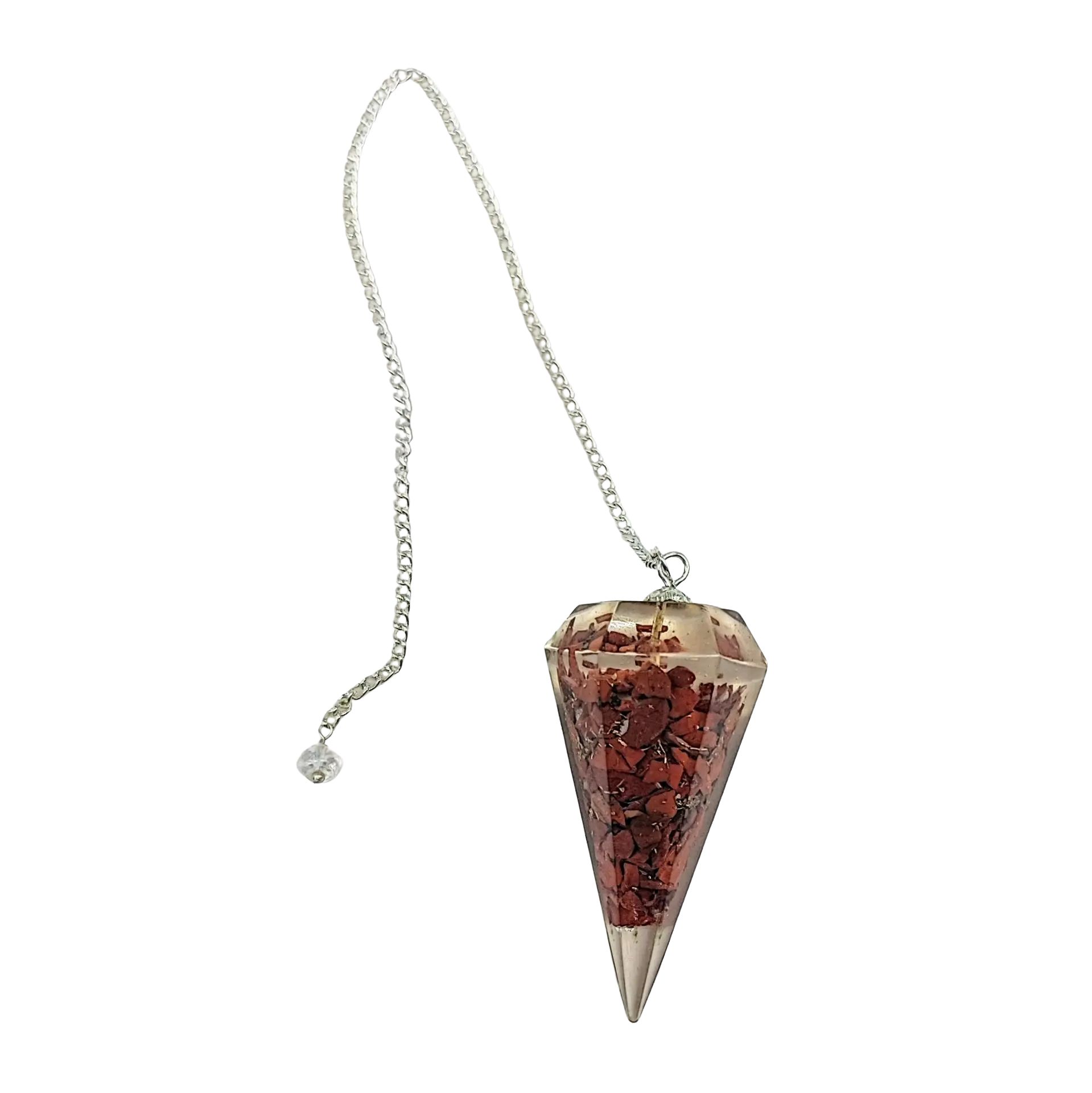 Pendulum -Cone -Chips Gemstone -Red Jasper -Pendule -Aromes Evasions 