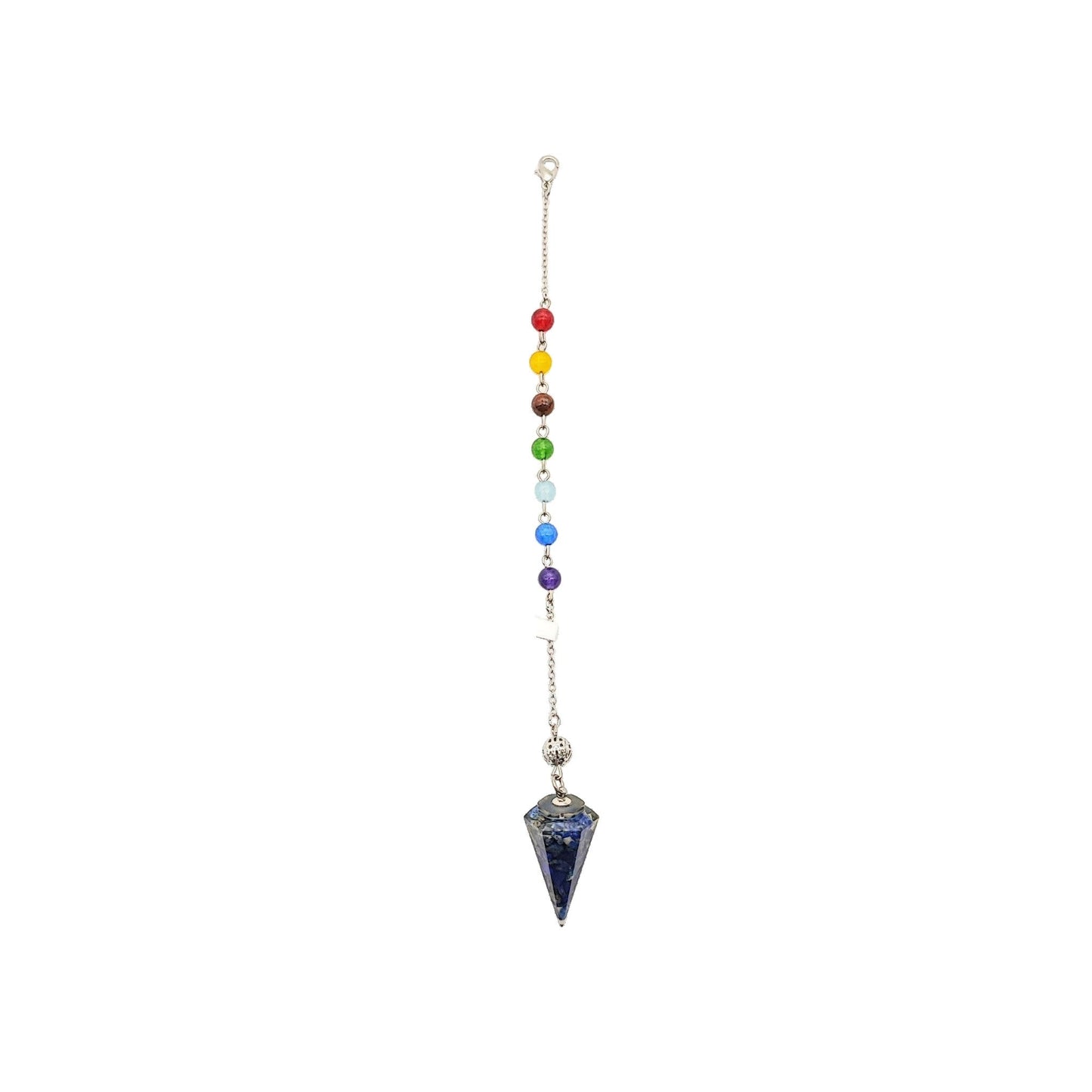 Pendulum -Cone -Lapis Lazuli -7 Chakras -Pendulum -Aromes Evasions 