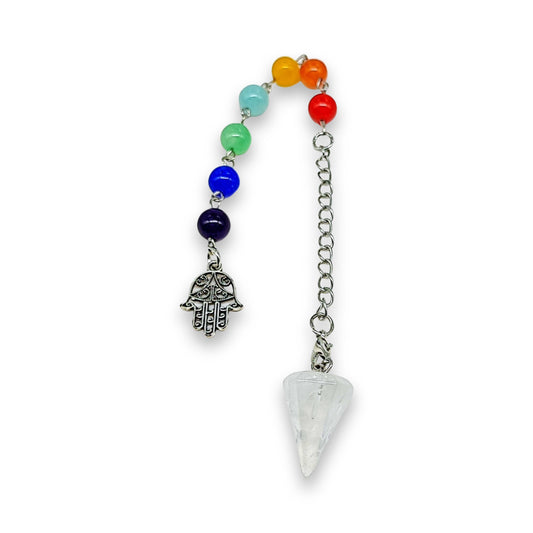 Pendulum -Mini Cone -Crystal Quartz -Pendulum -Aromes Evasions 