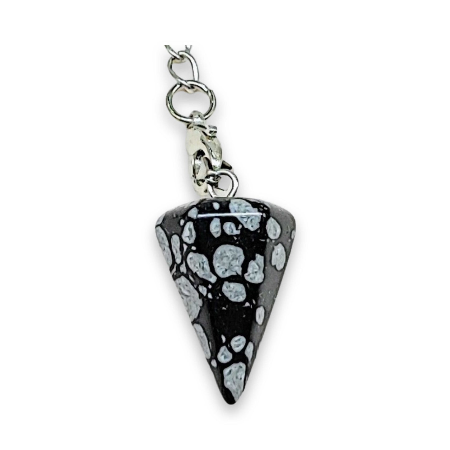 Pendulum -Mini Cone -Snowflake Obsidian -Pendulum -Aromes Evasions 