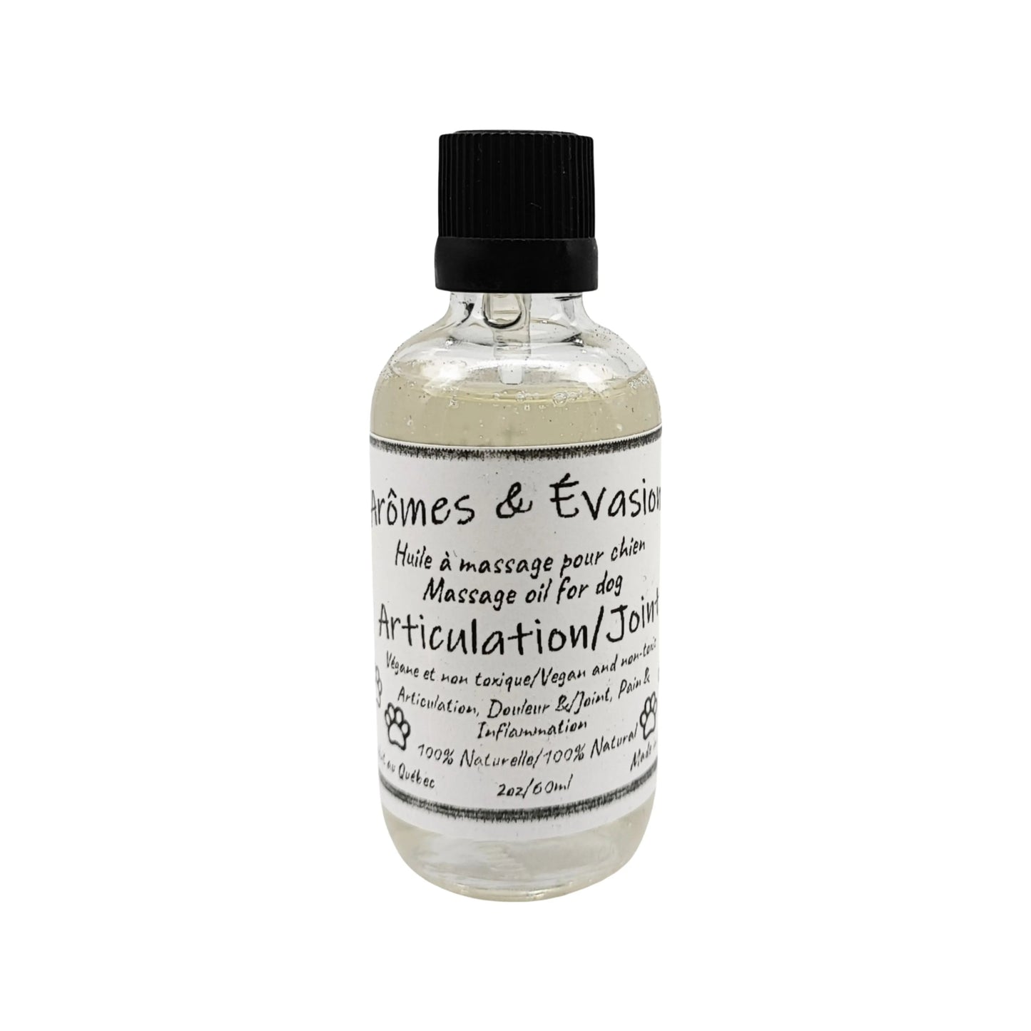 Pet Supplies -Dog -Massage Oil -Articulation -60ml -Dog Product -Aromes Evasions 