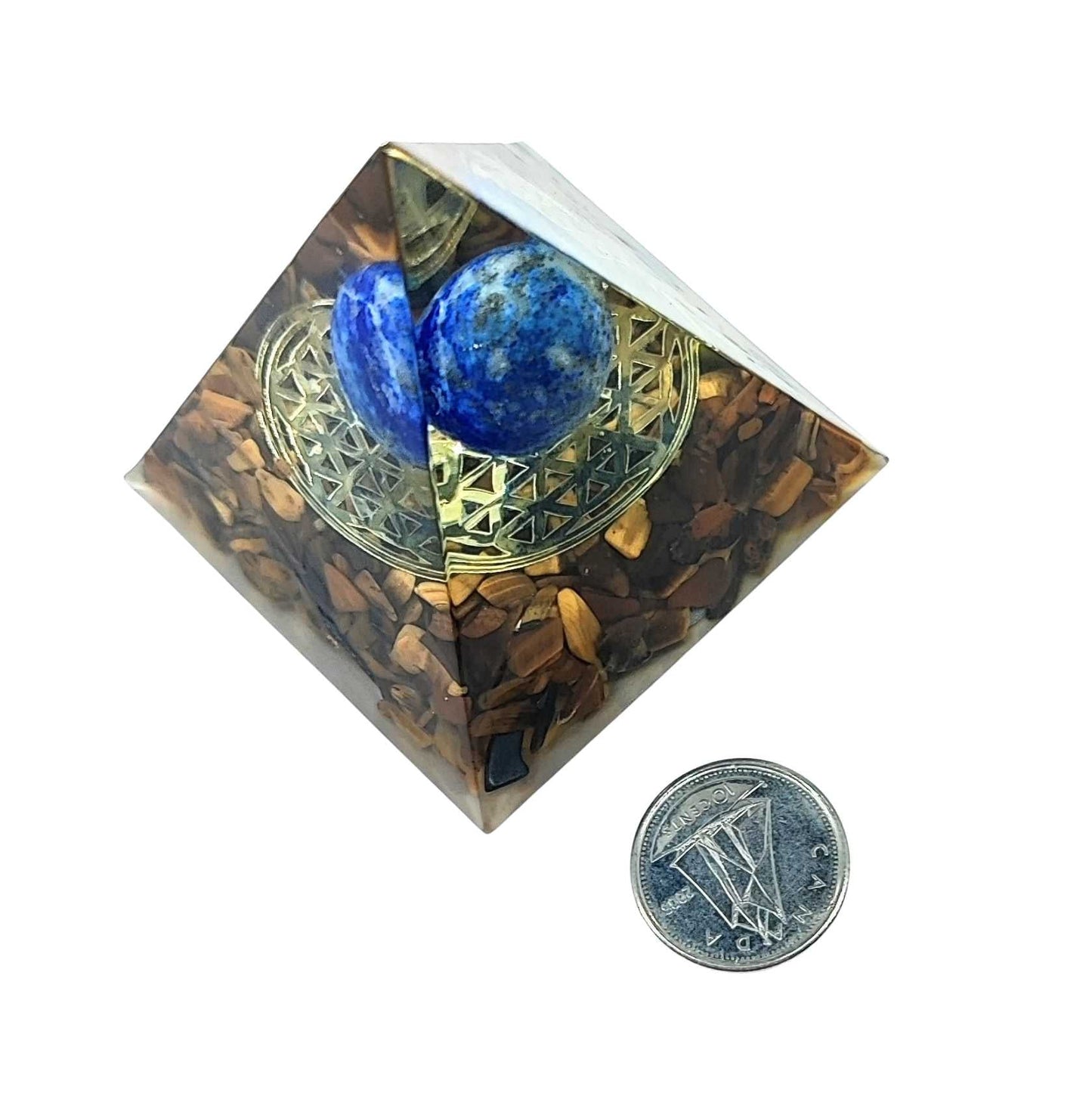 Pyramid -Tiger Eye Gemstones -Lapis Lazuli Moon -Pyramid -Aromes Evasions 