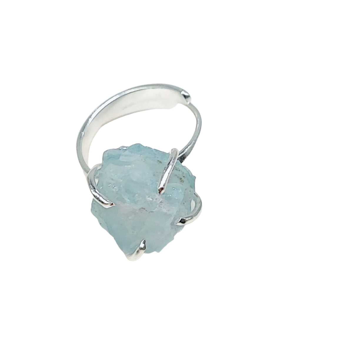 Ring -Aquamarine -Solitaire Stone -Adjustable -Aquamarine -Aromes Evasions 