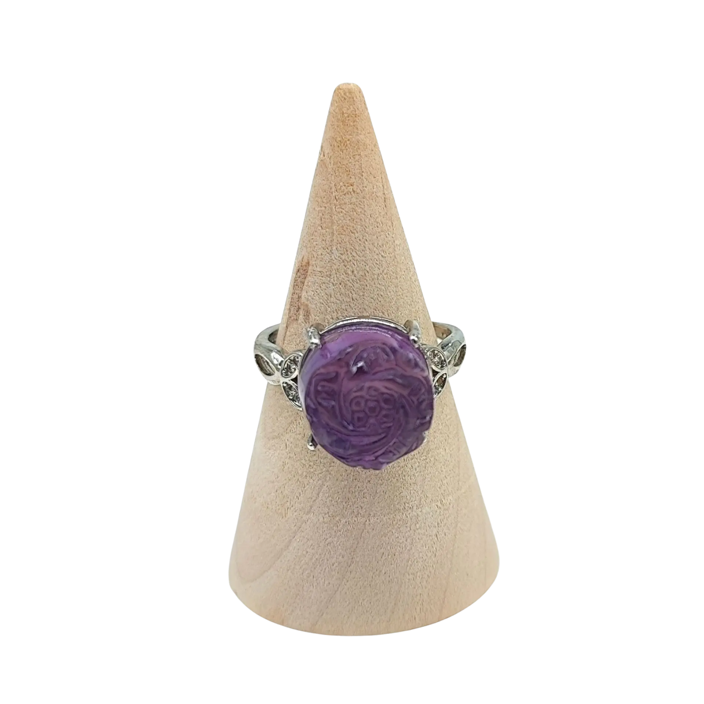 Ring -Fluorite -Flower -Adjustable -Fluorite -Aromes Evasions 