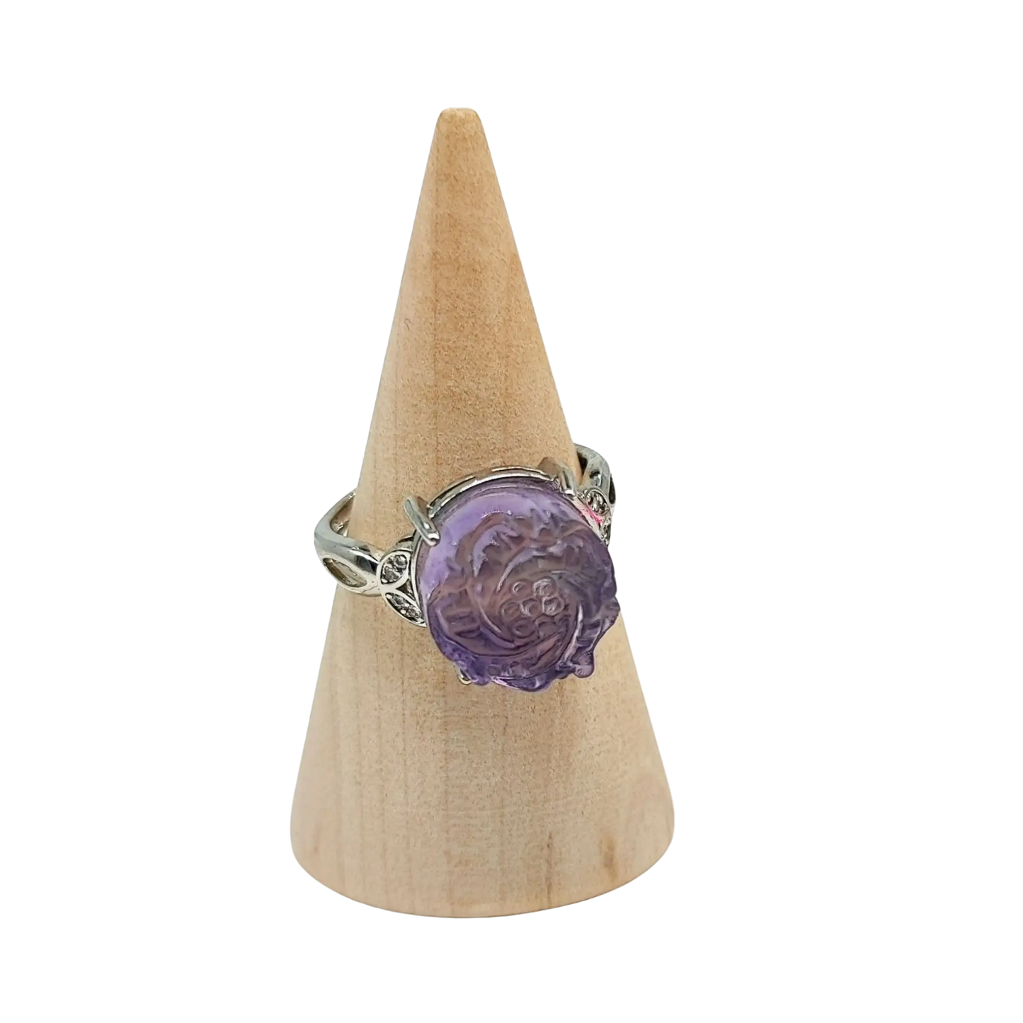 Ring -Fluorite -Flower -Adjustable -Fluorite -Aromes Evasions 