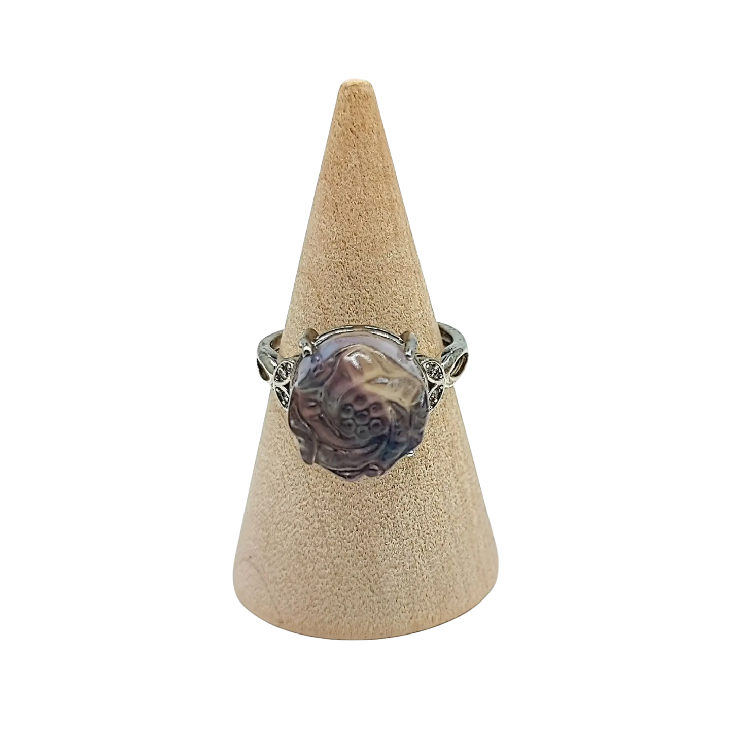 Ring -Fluorite -Flower -Adjustable -Fluorite -Aromes Evasions 