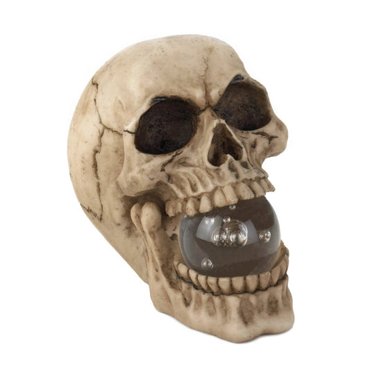 Skull with Light Up Orb Figurine Lamp - -Aromes Evasions 