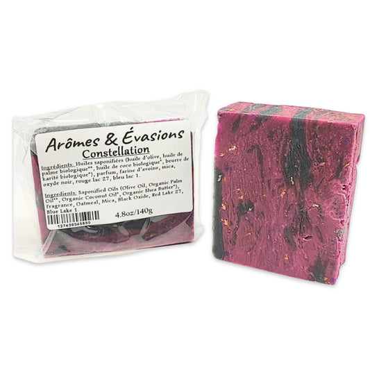 Soap Bar -Cold Process -Constellation -Floral Scent -Aromes Evasions 