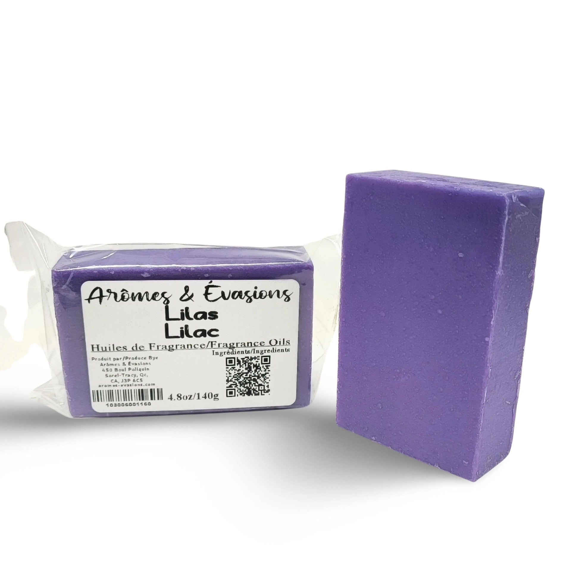 Soap Bar -Cold Process -Lilac -Floral Scent -Aromes Evasions