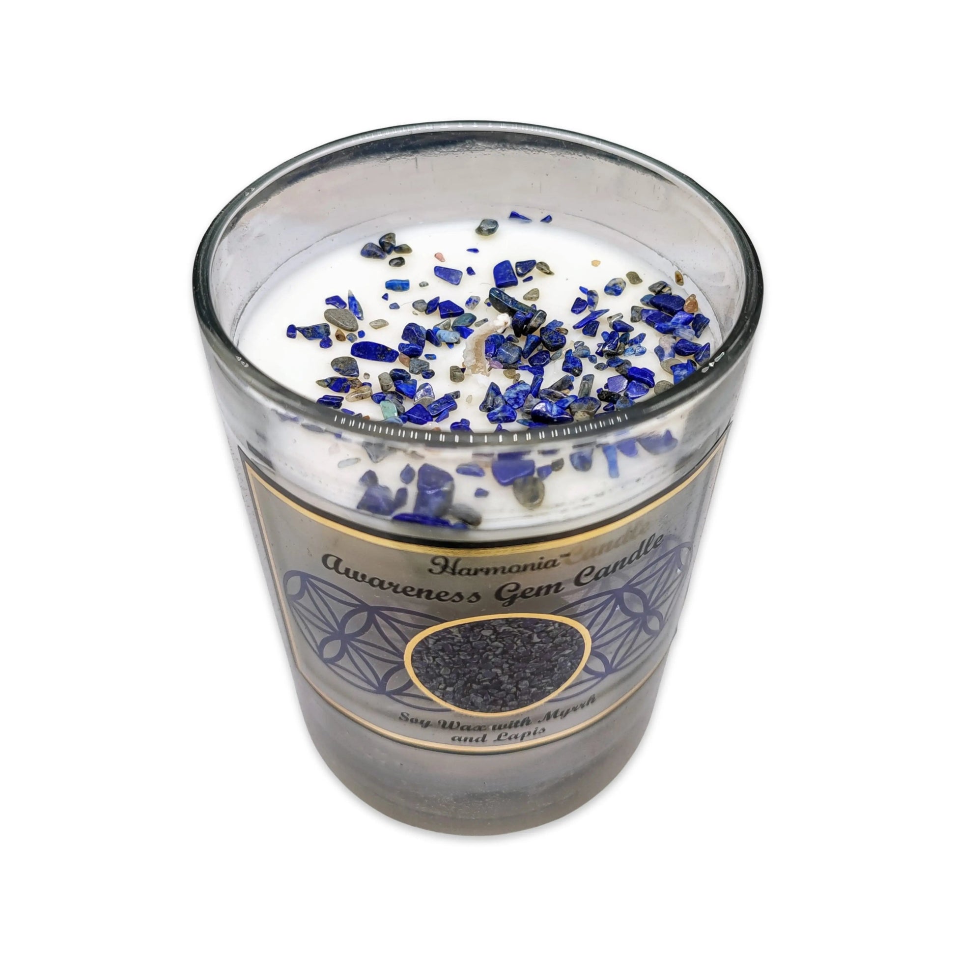 Soy Candle -Harmonia Awareness -Myrrh & Lapis Lazuli -9oz -9oz -Aromes Evasions 