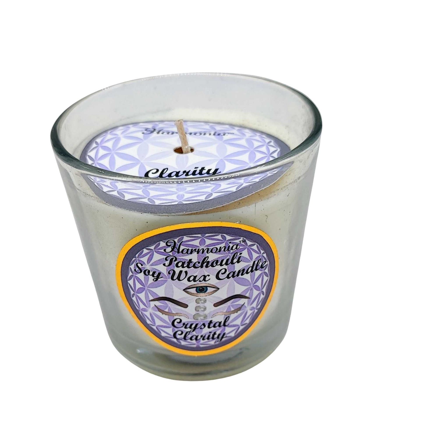 Soy Candle -Harmonia Clarity -Patchouli & Crystal Stone -3oz -3oz -Aromes Evasions 